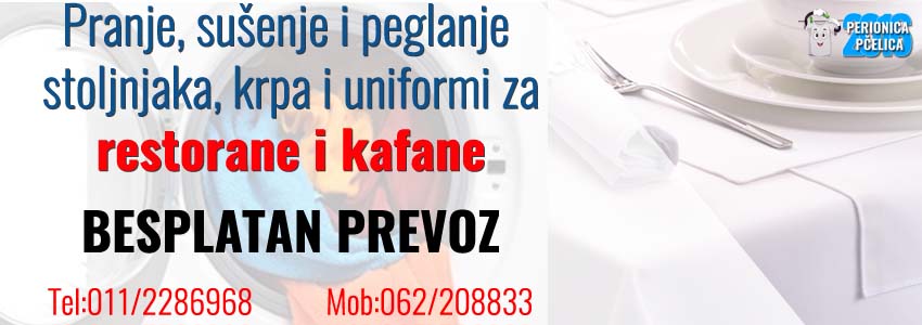 Pranje stoljnjaka i uniformi za restorane - Perionica veša Novi Beograd